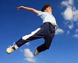 image of jumping boy
